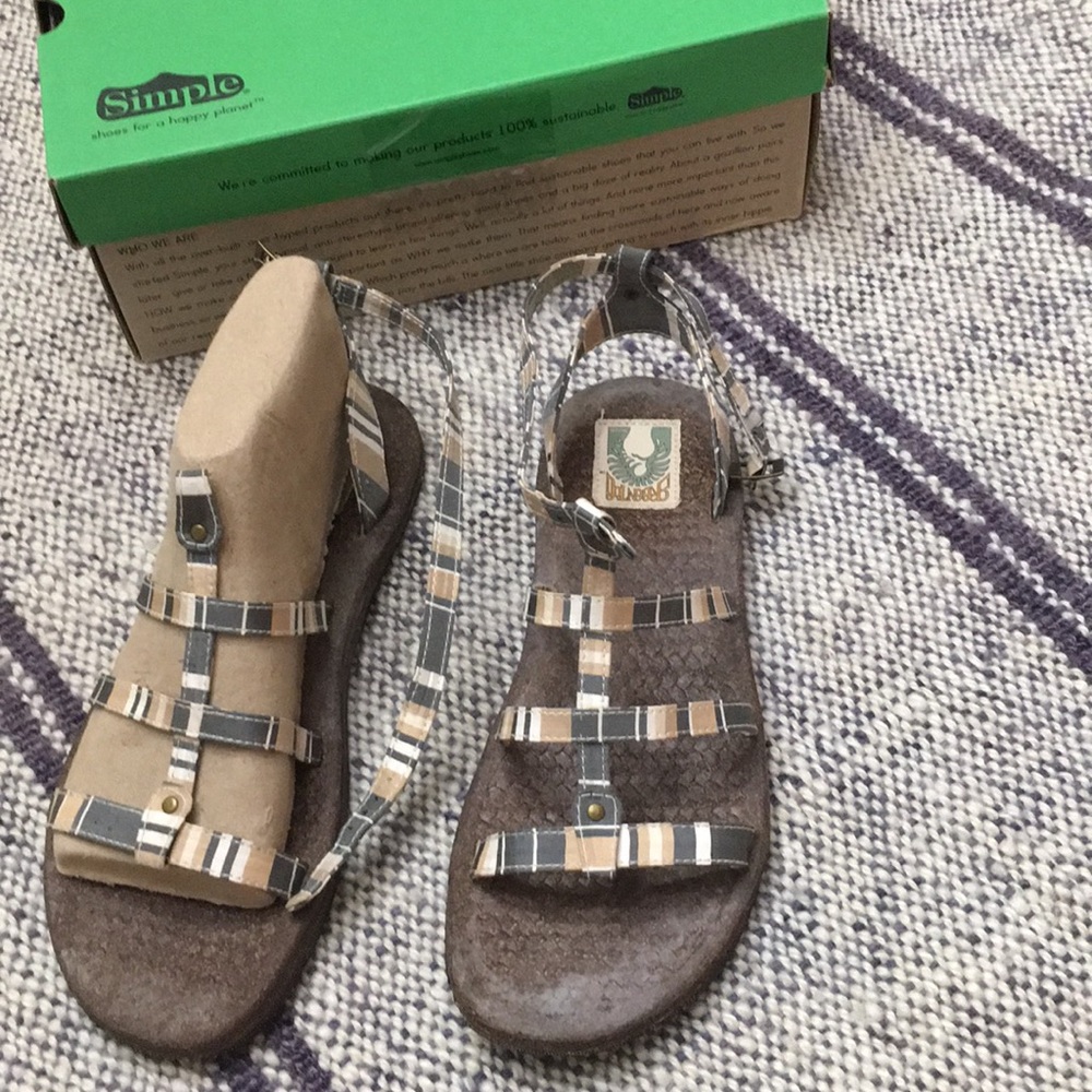 Simple teetoe brown multi women’s Sandal
